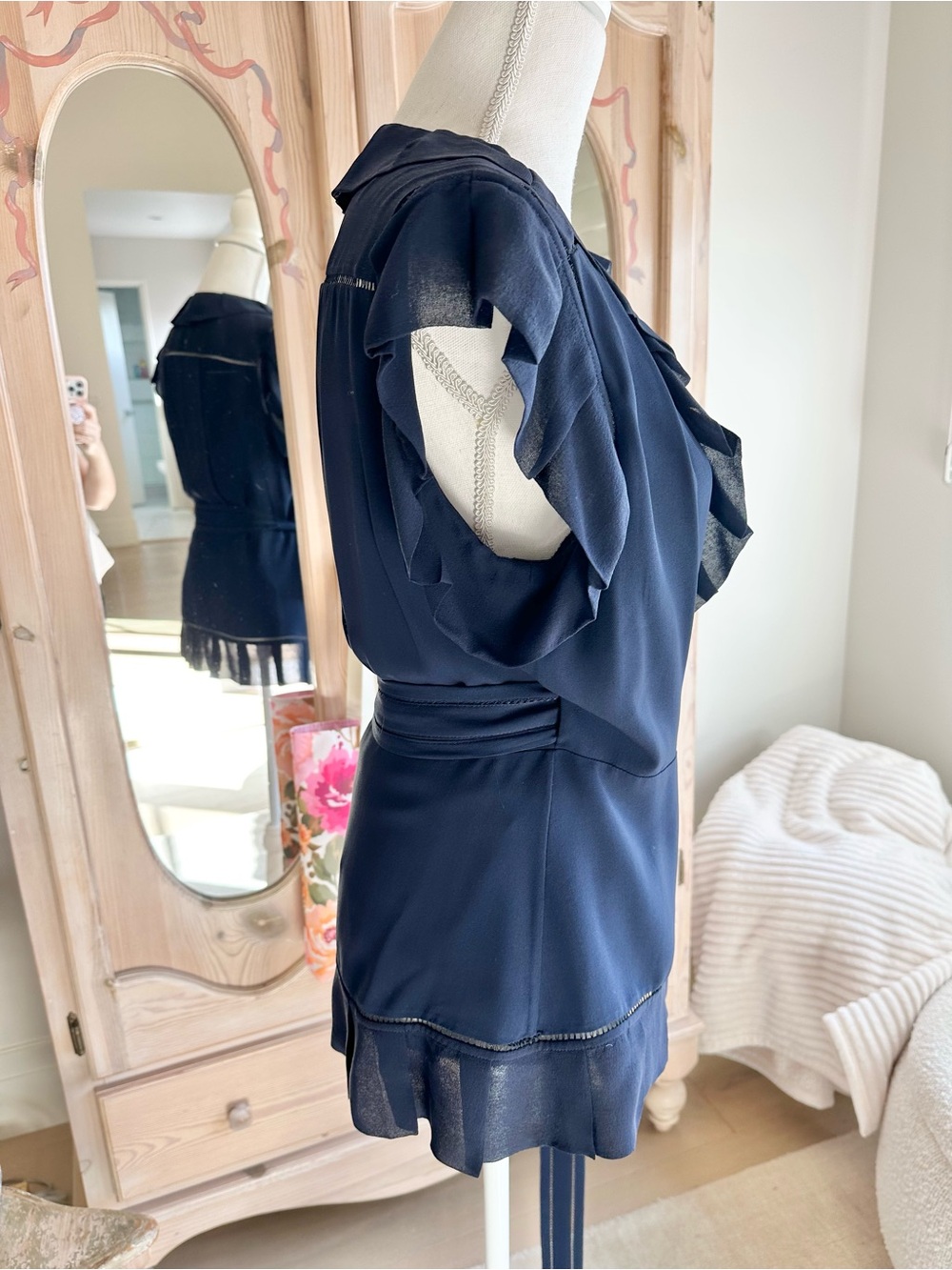 DVF Silk Wrap Top - Picture 8 of 11